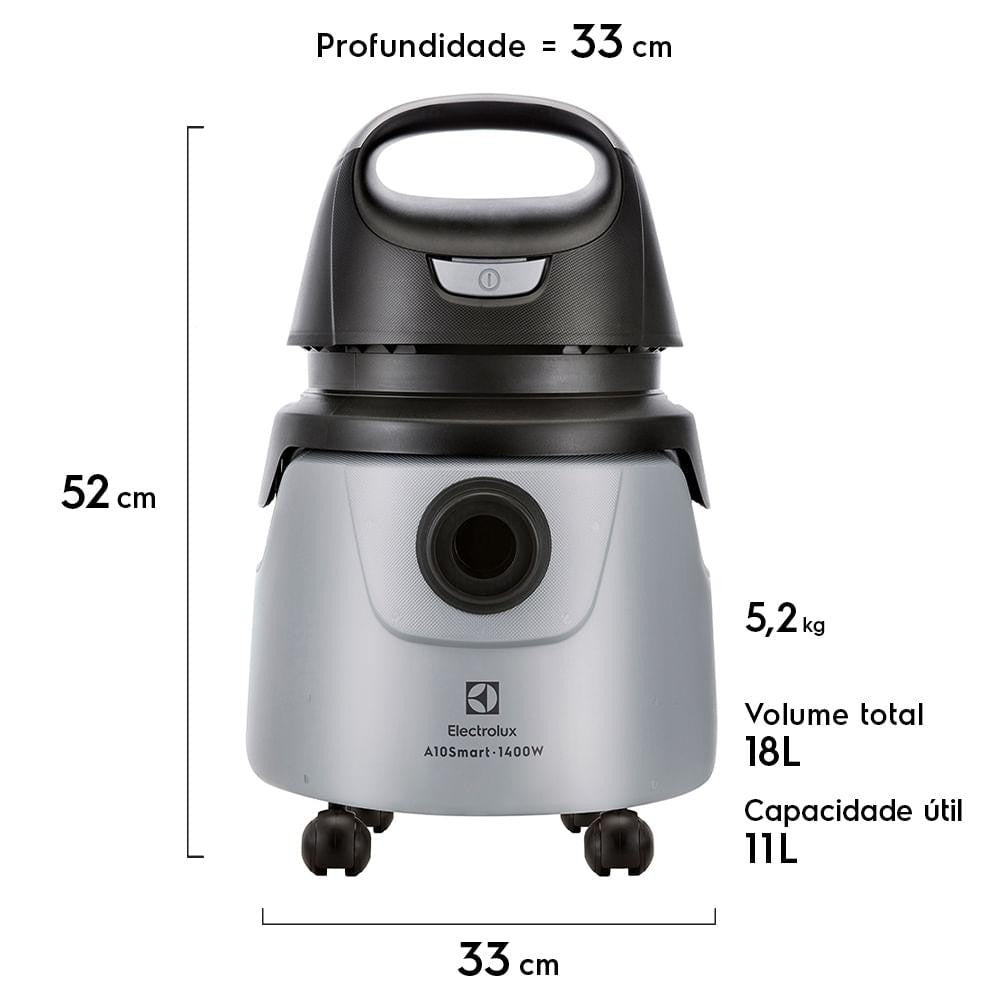 Aspirador Pó e Água Electrolux 1400w 18L Smart com Função Sopro Cinza (A10N1)