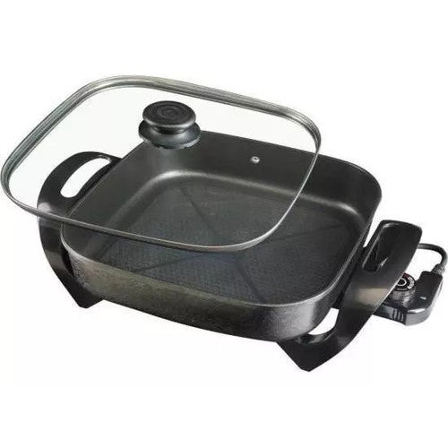 PANELA ELETRICA AGRATTO MANGIARE APEQ01I-01 PRETA QUADRADA 30CM 1500W 127V 220v
