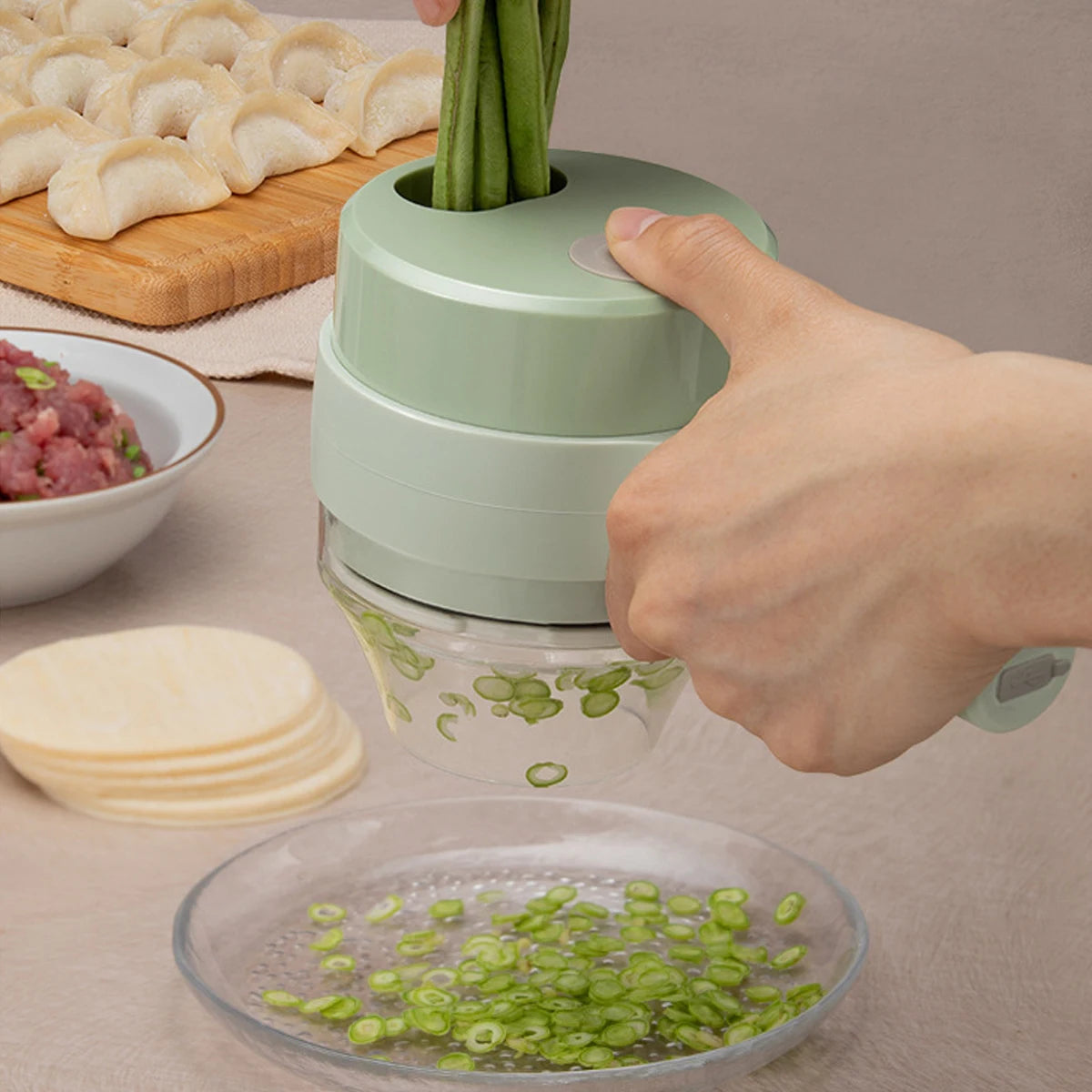 Cortadores elétricos de legumes 4 em 1