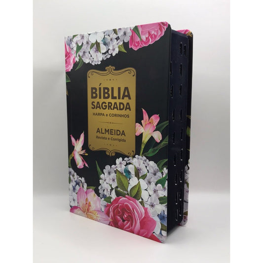 Kit 2 Bíblias  Sagrada Tamanho Grande Capa Dura Com Harpa Palavras de Jesus em Vermelho (Kit 28)