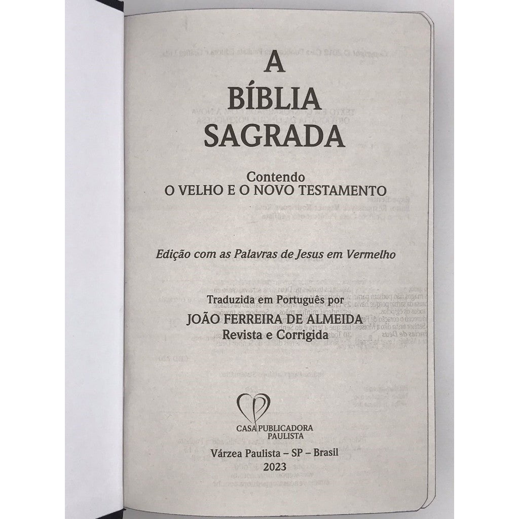 Bíblia Sagrada Tamanho Grande Capa Dura Com Harpa Palavras de Jesus em Vermelho Yeshua