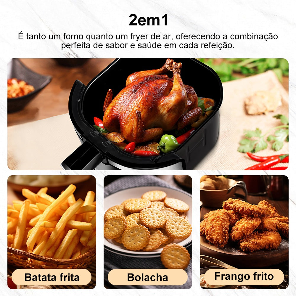 Air Fryer 7L / Forno Elétrico 3 em 1 Fritadeira Elétrica Air Fryer Botão Air Fryer Mondial 110V 220v