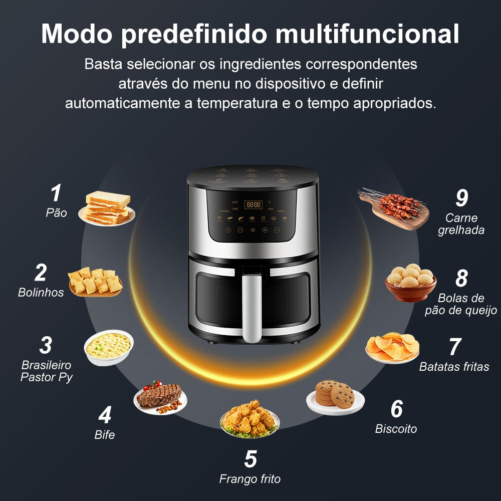Air Fryer 7L / Forno Elétrico 3 em 1 Fritadeira Elétrica Air Fryer Botão Air Fryer Mondial 110V 220v